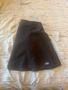 ALO Yoga Black A-Line Skirt with Subtle Logo
